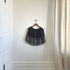 Off Shoulder Floral Shirt